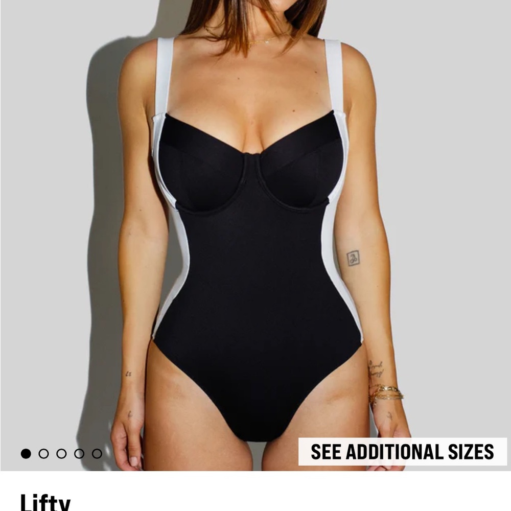 TA3 Lifty Contour Black and White One-Piece Swimsuit